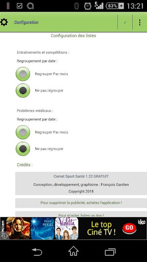 Carnet Sport Santé (Gratuite) 1.221 screenshots 2