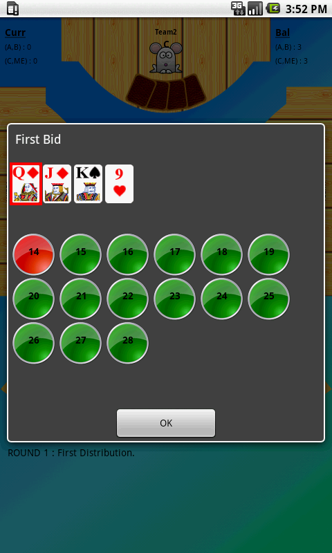 Card Game 28 Screen 2