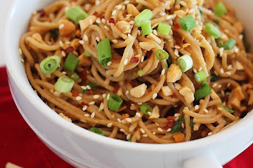 Simple Asian Soy-Peanut Noodles