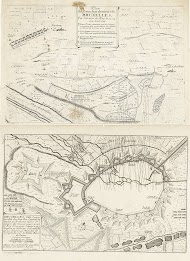 Plattegrond van het bombardement van Brussel door de Fransen, 1695