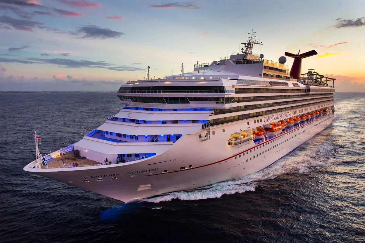 Carnival-Sunshine-Port-Bow - At 892 feet long, Carnival Sunshine cuts an elegant figure as she sails the seas. 