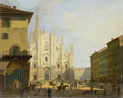 View of the Cathedral Square in Milan