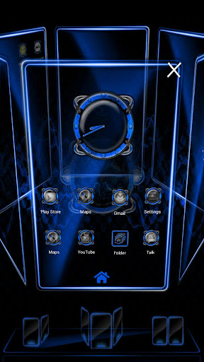 【免費個人化App】Bionic Launcher Theme Blue-APP點子