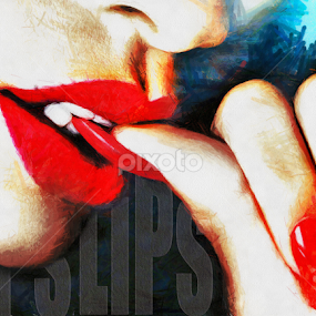 Lips Drawing by Daliana Pacuraru - Illustration People