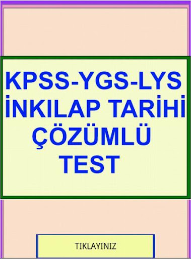 KPSS YGS LYS İnkılap Test Çzml