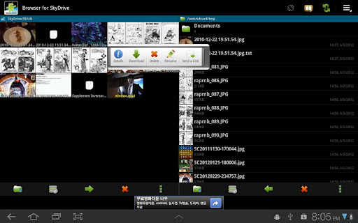Browser for SkyDrive