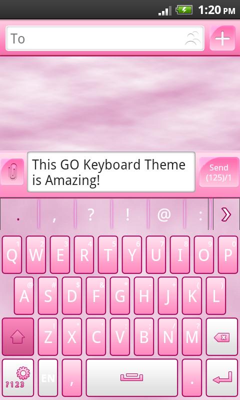 GO Keyboard Theme Pro Pink Screen 2