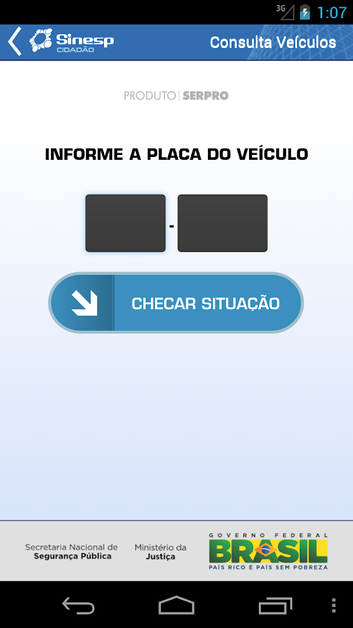 Sinesp Cidadão - screenshot