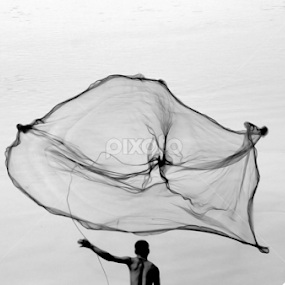 Traditional fishing in Bangladesh by Emon  Jaman - Black & White Objects & Still Life