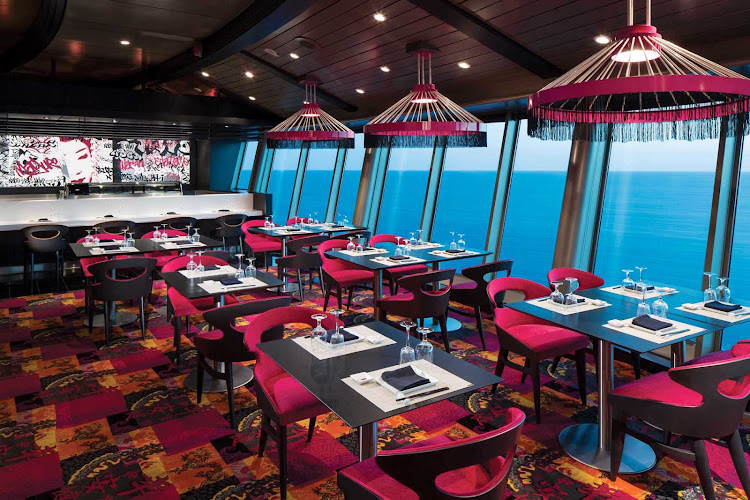 Izumi, on deck 14 of Navigator of the Seas, offers sushi, Asian-fusion cuisine and stunning ocean views.