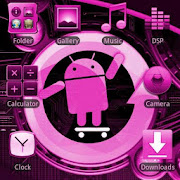 CYANOGEN PINK GOLauncher Theme