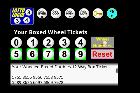 Lottery Wheel Generator Pick 4 Screen 2
