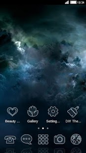 Cloudy Grey Galaxy Sky Theme Screenshots 4