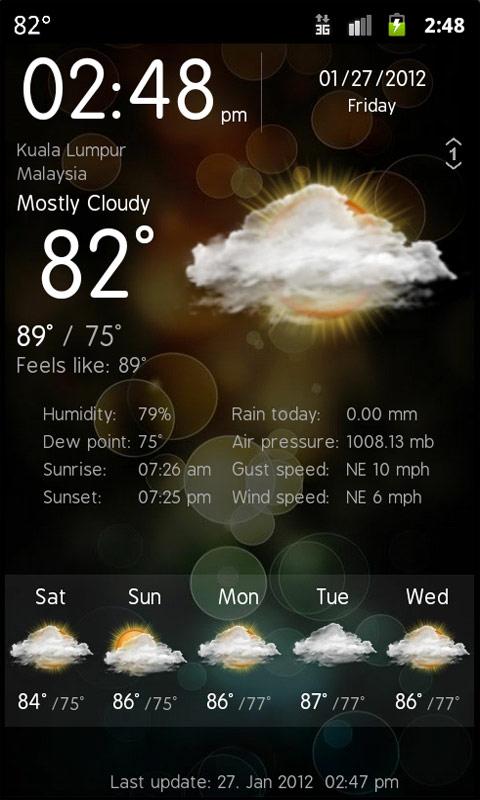 Android application Weather Services PRO screenshort
