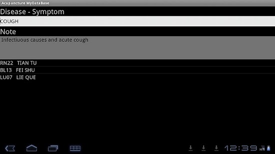 Tablet Acupuncture MyDataBase