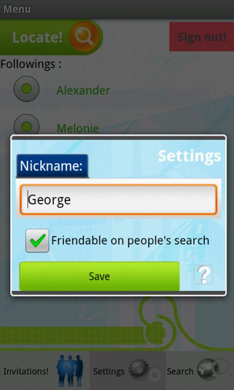 Family and Friend Locator Screen 3