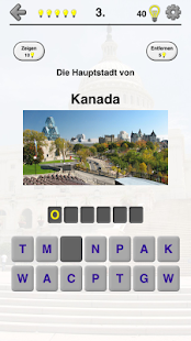 Hauptstädte aller Länder: Quiz Screen 2