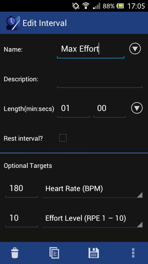 Turbo Intervals Screen 3