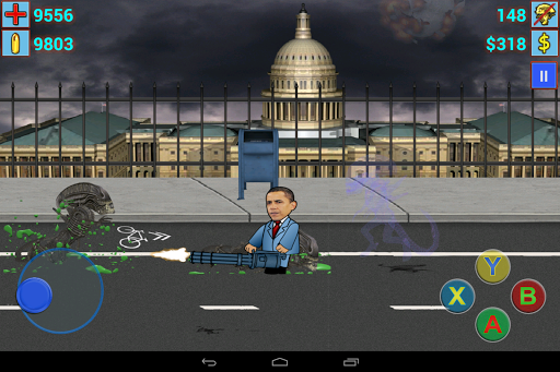 【免費動作App】Aliens vs President II Free-APP點子