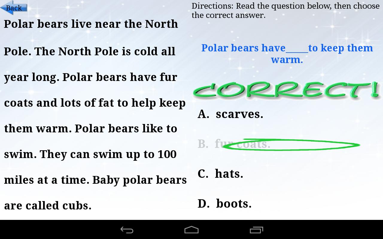 Worksheet Reading Comprehension Kids kids reading comprehension 1 android apps on google play screenshot