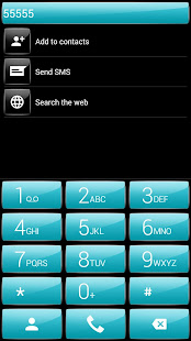 Dialer theme Gloss Cyan - náhled