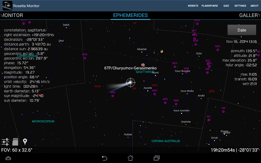 Rosetta Monitor Screen 2