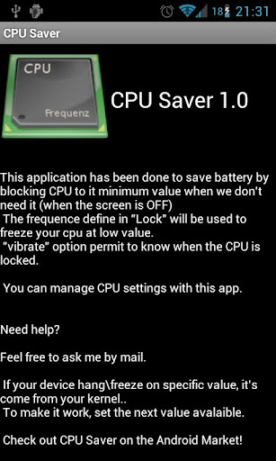 [SOFT] CPU Manager and Saver Pro : Comment Modifier les fréquences du processeur de votre appareil [Gratuit] BFsVqjwuOAhYY45-zwyPxI64CD1xv2pZ7drEUOJw4g7zcI0DJqqrpGB9u0LvnG1wMhXk