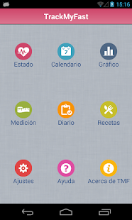 Captura de pantalla de la aplicacion Android TrackMyFast 5:2 Diet