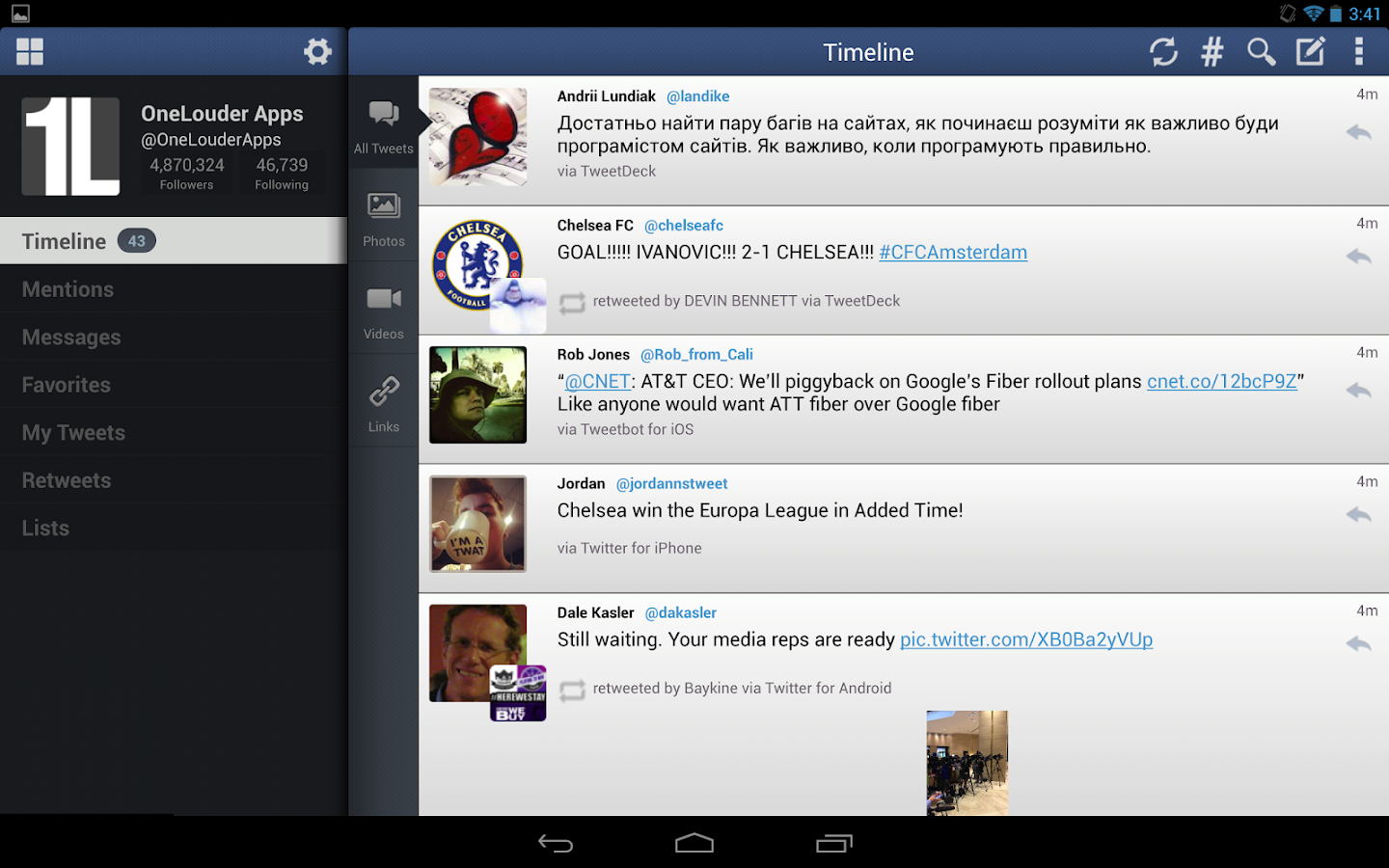 TweetCaster Pro for Twitter - screenshot