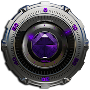 Clock Widget Purple Diamond