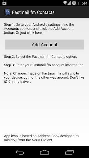Fastmail.fm Contacts