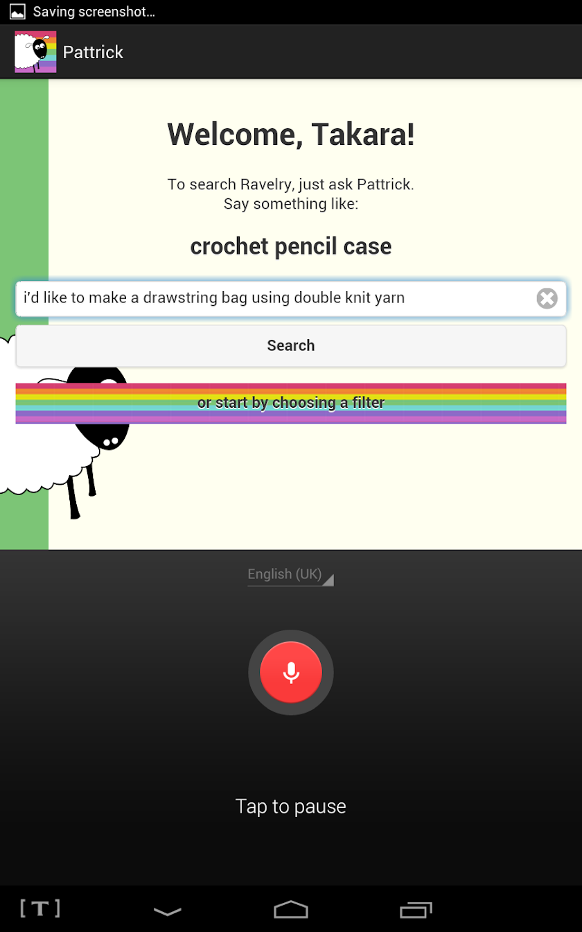 Pattrick: Ravelry Super Search Screen 2