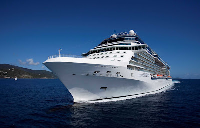 Celebrity Solstice departs Sydney Heads, the entrance to Sydney Harbour in Australia.