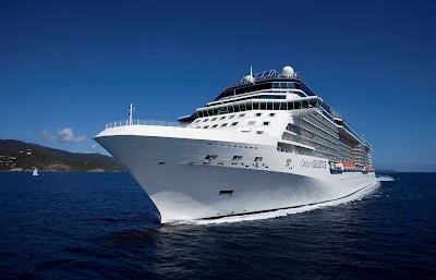 Celebrity Solstice departs Sydney Heads, the entrance to Sydney Harbour in Australia.