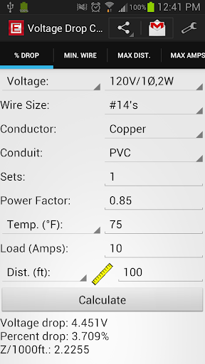 Voltage Drop Calculator Free