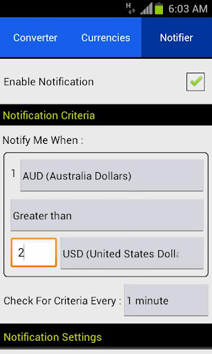 Currency Converter & Notifier