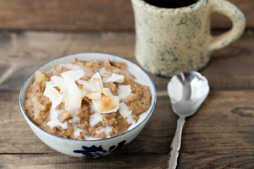 Coconut Rhubarb Amaranth Porridge