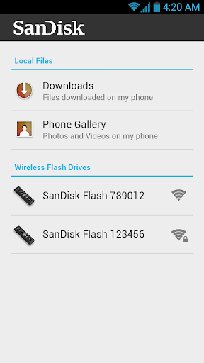 SanDisk Wireless Flash Drive 2.1.3 screenshots 2