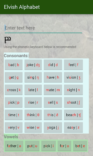 Elvish Alphabet