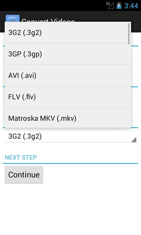Convert Videos Screen 2