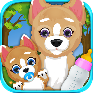 Cheats Newborn Baby Puppy & Mommy