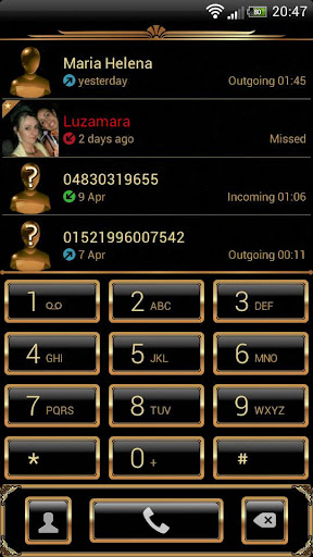 exDialer Gold Theme