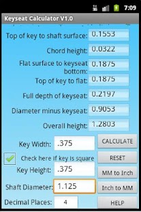 Free Keyseat Calculator APK for PC