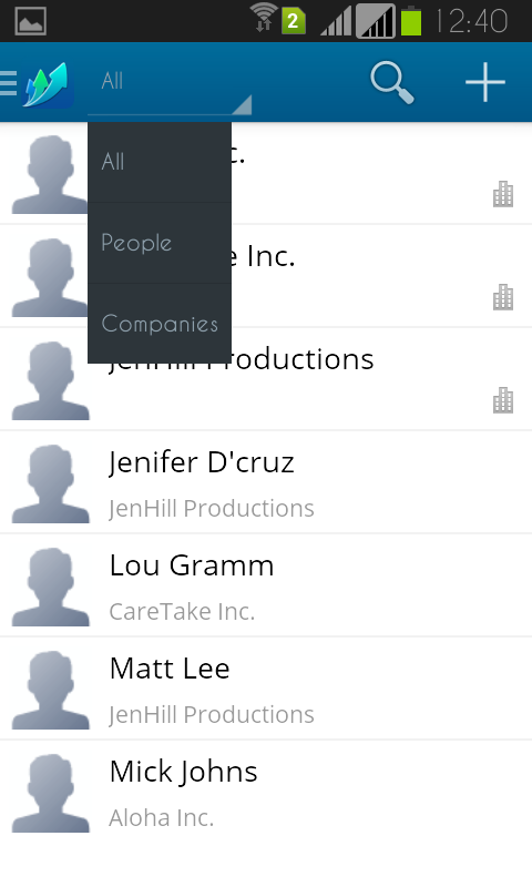 RiseOnGo - Highrise CRM App Screen 3