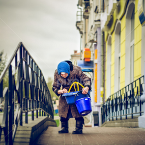 picking up blue by Dinal Jay - People Street & Candids