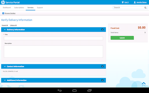 HP Service Request Catalog Screenshots 4