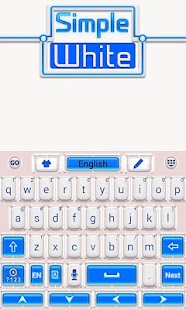 simple white go keyboard theme Screenshots 3