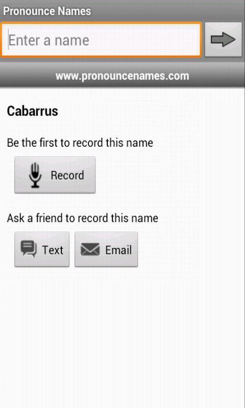 Pronounce Names Screen 2