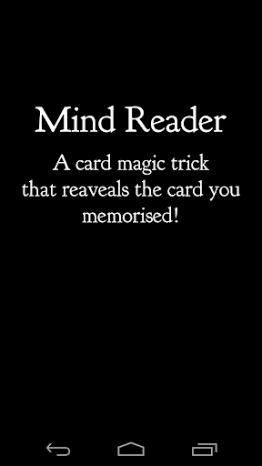 Mind Reader Card Magic Trick