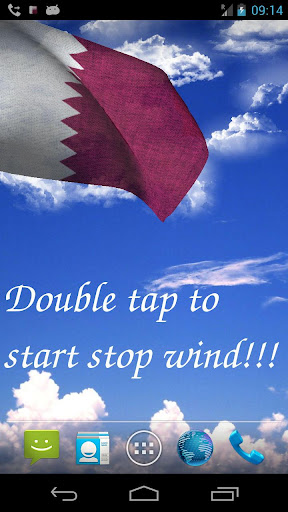 3D Qatar Flag Live Wallpaper